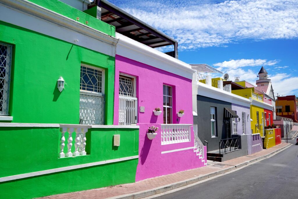 bokaap colorful houses in cape town